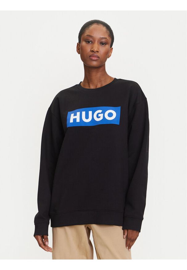 Hugo - HUGO Bluza Classic 50522425 Czarny Relaxed Fit. Kolor: czarny. Materiał: bawełna
