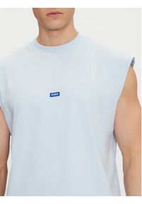 Hugo - HUGO Tank top Navertz 50509773 Błękitny Regular Fit. Kolor: niebieski. Materiał: bawełna #5
