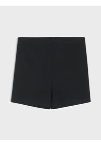 Sinsay - Prążkowane kolarki z bawełny - czarny. Kolor: czarny. Materiał: prążkowany, bawełna #1