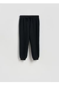 Reserved - Joggery z modalem - czarny. Kolor: czarny. Materiał: dzianina