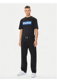 Hugo T-Shirt Nico 50522376 Czarny Regular Fit. Kolor: czarny. Materiał: bawełna