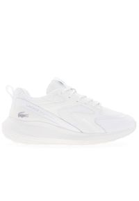 Buty męskie Lacoste L003 EVO 748SMA0053-21G - białe. Kolor: biały. Materiał: guma, poliester, syntetyk, nylon, zamsz, materiał, skóra, tkanina. Szerokość cholewki: normalna