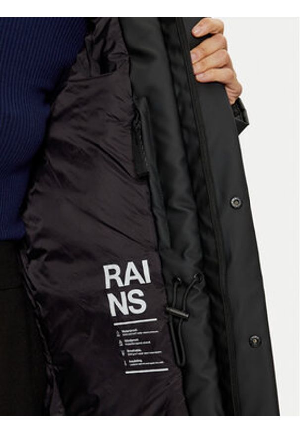 Rains Kurtka zimowa Unisex Askim 15930 Czarny Regular Fit. Kolor: czarny. Materiał: syntetyk. Sezon: zima
