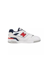 Buty do chodzenia męskie New Balance BB550ESD. Zapięcie: sznurówki. Kolor: biały, niebieski, wielokolorowy. Materiał: skóra. Szerokość cholewki: normalna. Sport: turystyka piesza