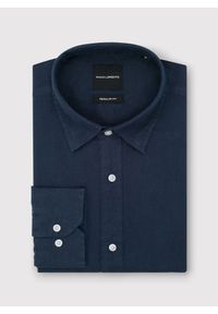 Pako Lorente - PAKO LORENTE - Lniana koszula męska w kolorze granatowym. Okazja: na co dzień. Kolor: niebieski, różowy, zielony. Materiał: len. Długość rękawa: długi rękaw. Długość: długie. Wzór: gładki. Sezon: lato. Styl: casual #2