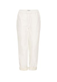 ONETEASPOON - Białe skórzane spodnie Shabbies. Kolor: biały. Materiał: skóra. Wzór: aplikacja #2