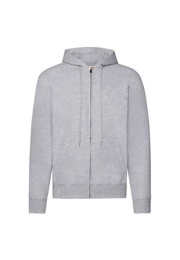 FRUIT OF THE LOOM - Męska Kurtka Z Kapturem Classic Heather. Typ kołnierza: kaptur. Kolor: szary. Sport: turystyka piesza