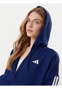 Adidas - adidas Bluza Essentials 3-Stripes JY3083 Niebieski Regular Fit. Kolor: niebieski. Materiał: syntetyk, bawełna #4