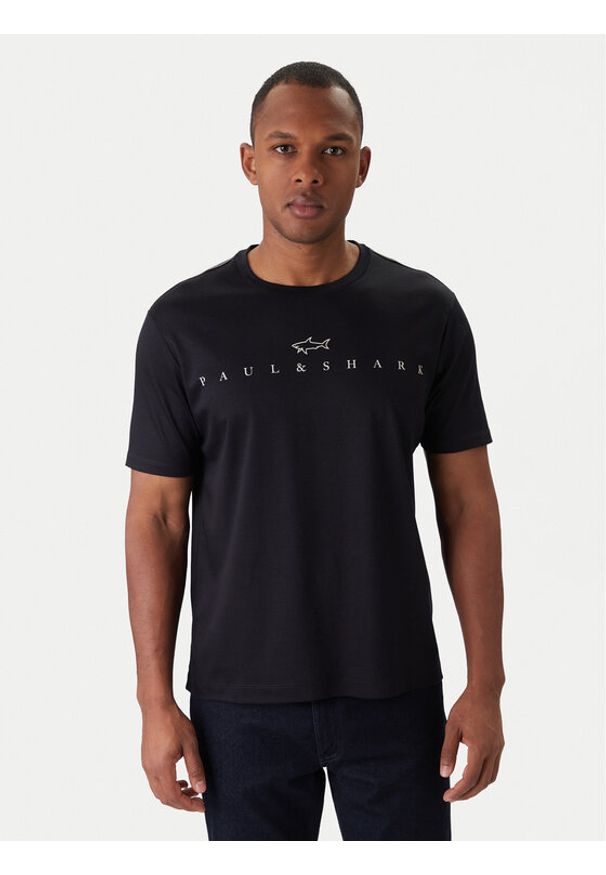 PAUL & SHARK - Paul&Shark T-Shirt 15311635 Granatowy Regular Fit. Kolor: niebieski. Materiał: bawełna