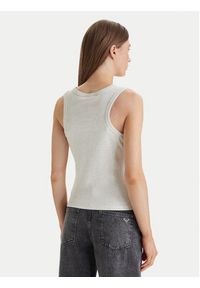 Calvin Klein Jeans Top LV047C201G Beżowy Slim Fit. Kolor: beżowy. Materiał: bawełna #2