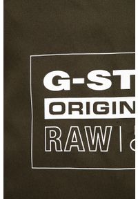 G-Star RAW - G-Star Raw torba kolor czarny. Kolor: zielony. Wzór: nadruk