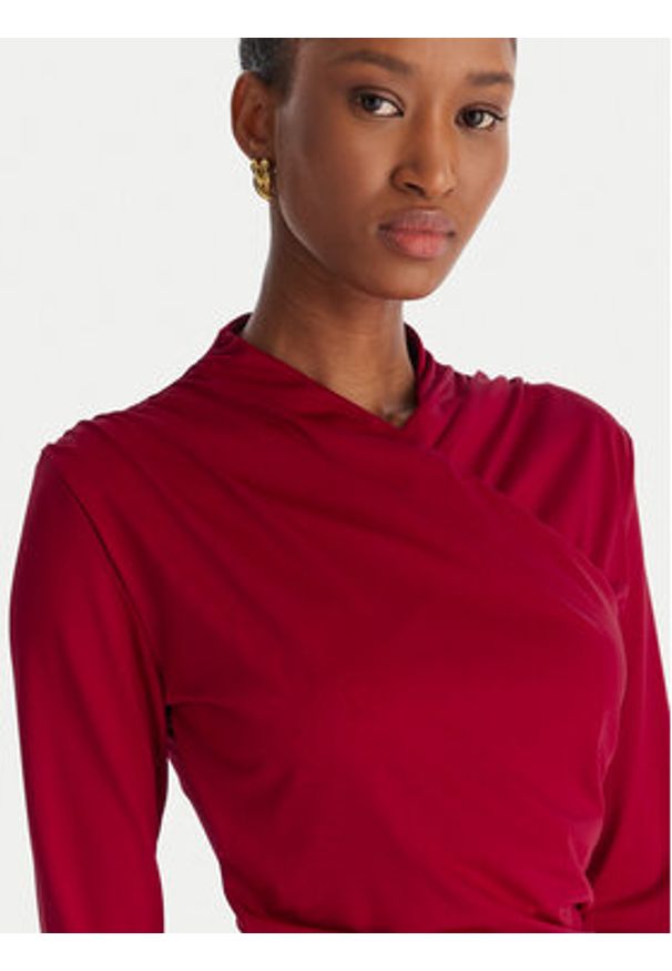 ACCESS FASHION Sukienka koktajlowa 54-3040-225 Czerwony Slim Fit. Kolor: czerwony. Materiał: syntetyk. Styl: wizytowy