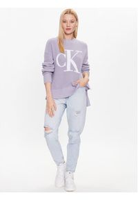 Calvin Klein Jeans Sweter J20J221347 Fioletowy Regular Fit. Kolor: fioletowy. Materiał: bawełna #5