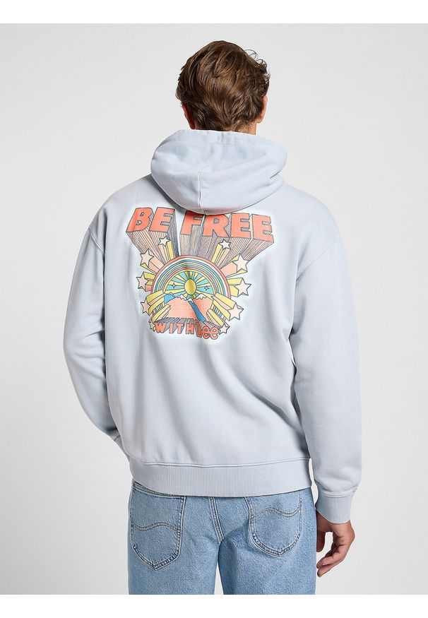 Lee - MESKA BLUZA LEE RELAXED GRAPHIC HOODIE CONCRETE GRA 112364071