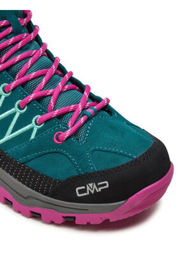 CMP Trekkingi Rigel Mid Trekking Shoes Wp 3Q12944J Turkusowy. Kolor: turkusowy. Materiał: zamsz, skóra. Sport: turystyka piesza