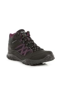 Buty trekkingowe damskie Edgepoint WP Regatta wodoodporne. Kolor: fioletowy, szary, czarny, brązowy, wielokolorowy. Materiał: poliester. Styl: sportowy