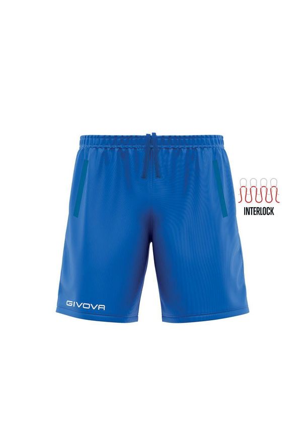 Givova Pocket Royal Szorty Sportowe 2XS - Lekkie i Oddychające. Kolor: niebieski. Materiał: poliester. Sport: taniec, joga i pilates