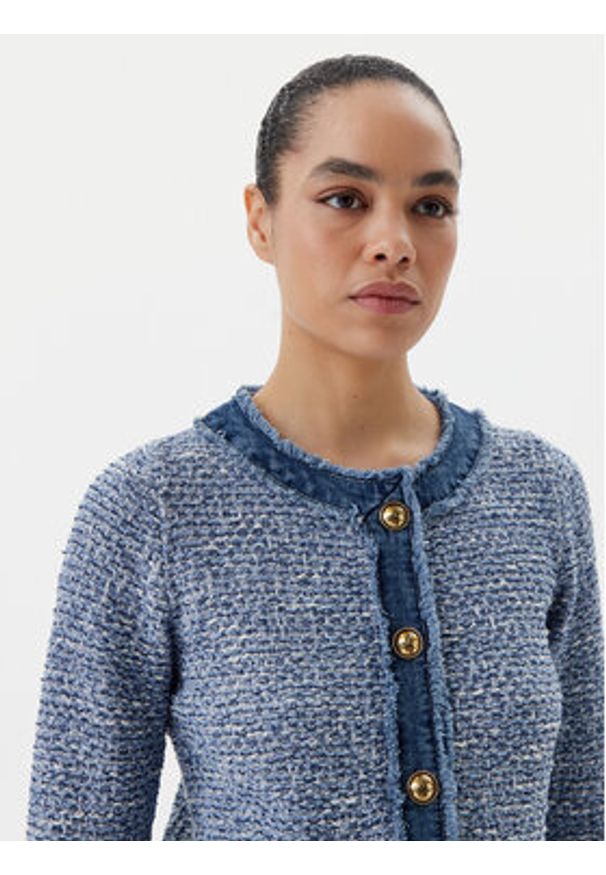 Luisa Spagnoli Marynarka Cannuccia 58589 Niebieski Regular Fit. Kolor: niebieski. Materiał: bawełna, wełna