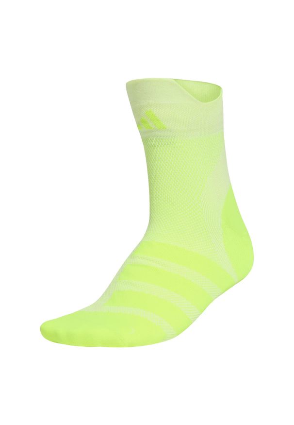 Adidas - Skarpety RUNxADIZERO 1 Pair. Kolor: żółty, wielokolorowy, biały. Technologia: ClimaCool (Adidas). Sport: fitness