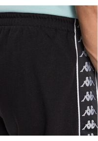 Kappa Spodnie dresowe 313014 Czarny Regular Fit. Kolor: czarny. Materiał: bawełna, dresówka #4