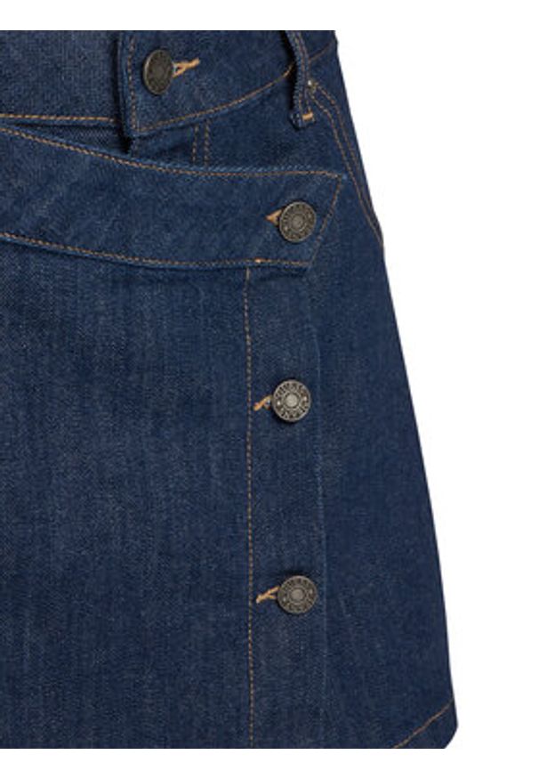 Guess Jeans Spódnica jeansowa W5BD96 D002A Granatowy Regular Fit. Kolor: niebieski. Materiał: bawełna