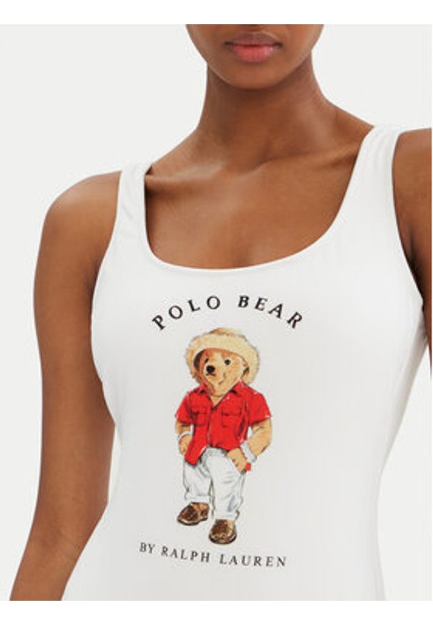 Polo Ralph Lauren Strój kąpielowy 21598410 Biały. Kolor: biały. Materiał: syntetyk