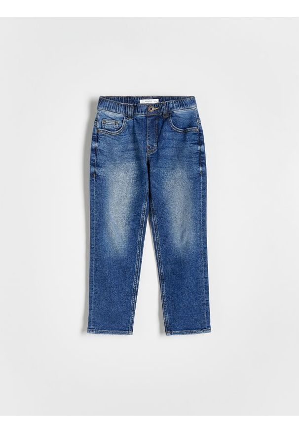 Reserved - Elastyczne jeansy regular - granatowy. Kolor: niebieski