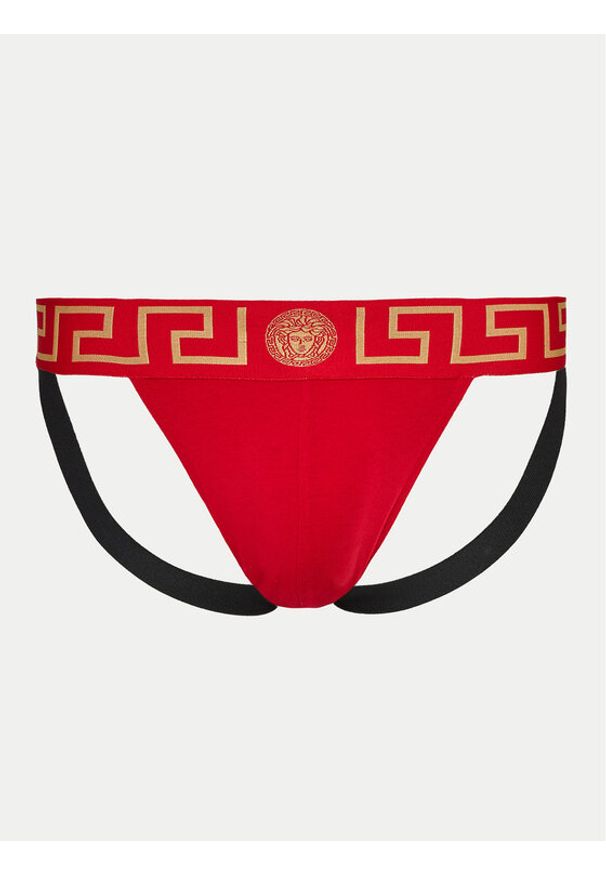 VERSACE - Versace Slipy Jock Strap AUU01017 1A1001 Czerwony. Kolor: czerwony. Materiał: bawełna