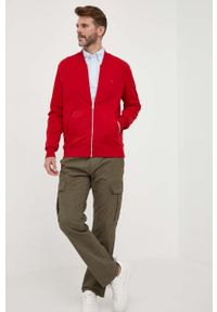 TOMMY HILFIGER - Tommy Hilfiger koszula bawełniana męska kolor niebieski regular z kołnierzykiem button-down. Typ kołnierza: button down. Kolor: niebieski. Materiał: bawełna. Długość: długie #3