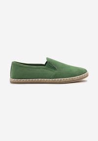 Born2be - Zielone Tenisówki Espadryle Slip On Na Płaskiej Podeszwie Liodelia. Zapięcie: bez zapięcia. Kolor: zielony. Materiał: jeans, materiał. Sezon: wiosna, lato. Obcas: na płaskiej podeszwie. Styl: klasyczny