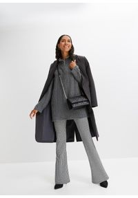 bonprix - Długi sweter we wzór w warkocze. Kolor: szary. Długość: długie #3