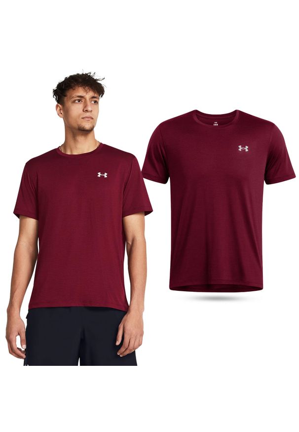 Koszulka fitness męska Under Armour t-shirt sportowy z krótkim rękawem. Kolor: czerwony. Długość rękawa: krótki rękaw. Długość: krótkie. Sport: fitness