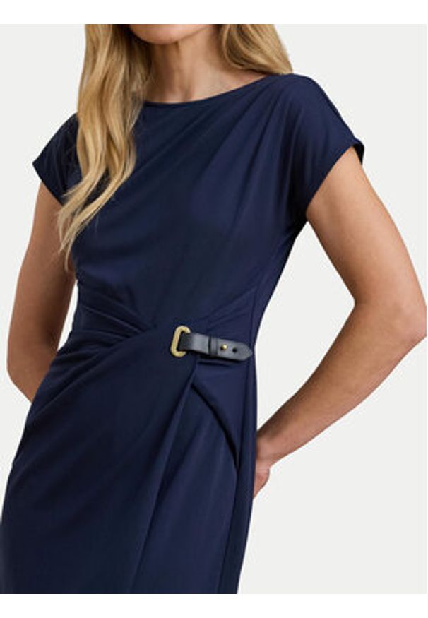 Lauren Ralph Lauren - LAUREN RALPH LAUREN Sukienka koktajlowa 200P03763001 Granatowy Slim Fit. Kolor: niebieski. Materiał: syntetyk. Styl: wizytowy