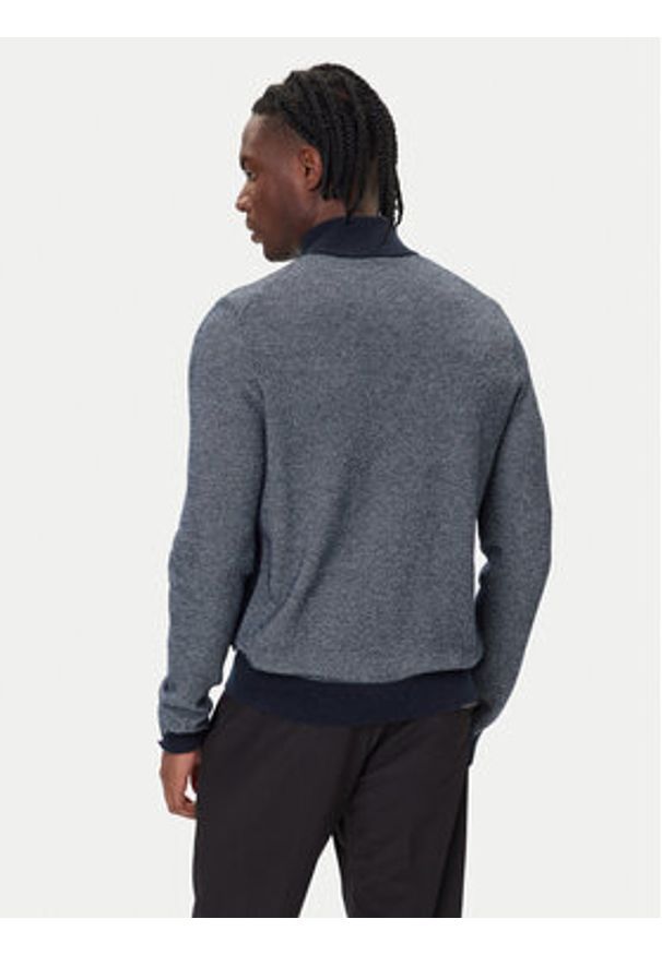 BOSS Sweter H-Hettore 50549976 Granatowy Regular Fit. Kolor: niebieski. Materiał: wełna