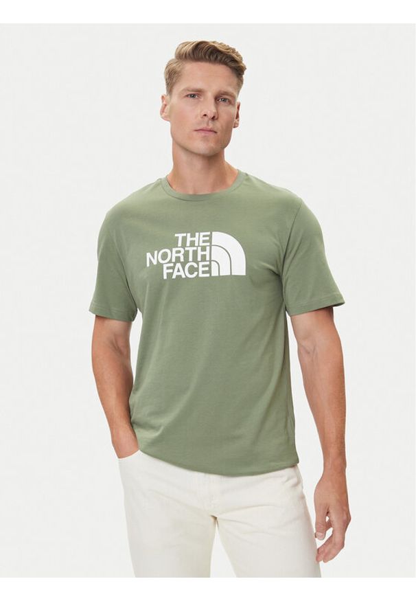 The North Face T-Shirt Easy NF0A8A6C Zielony Regular Fit. Kolor: zielony. Materiał: syntetyk, bawełna