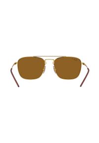 Ray-Ban okulary przeciwsłoneczne męskie kolor złoty. Kształt: prostokątne. Kolor: złoty #6