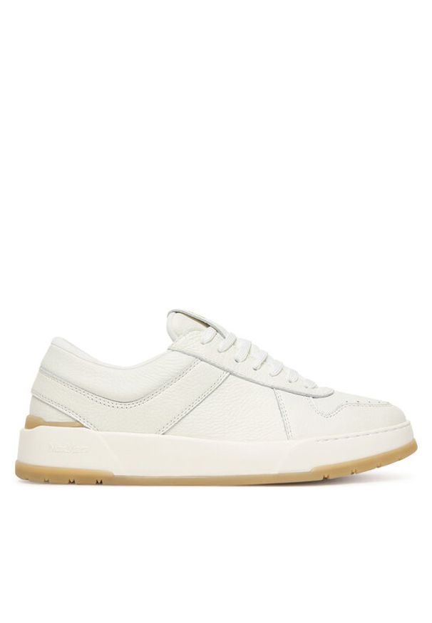 Max Mara Sneakersy 2614761051650 Biały. Kolor: biały. Materiał: skóra