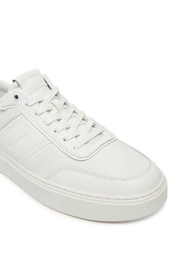 Calvin Klein Sneakersy Clean Cup Low Lace Tape HM0HM01898 Biały. Kolor: biały. Materiał: skóra