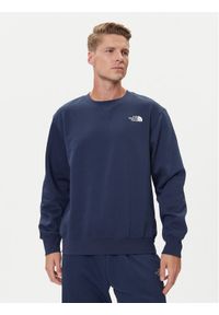 The North Face Bluza Essential NF0A89ET Granatowy Regular Fit. Kolor: niebieski. Materiał: bawełna