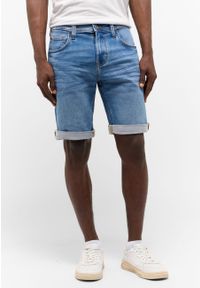 Mustang - MĘSKIE SZORTY MUSTANG Chicago Shorts Z Denim Blue 1015140 5000 523. Materiał: denim