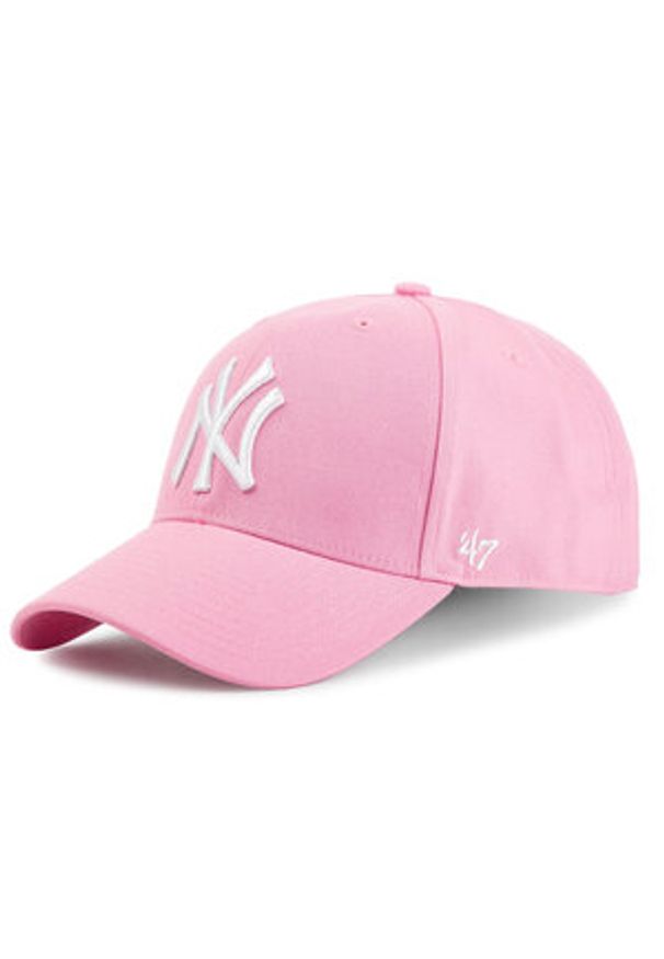Czapka z daszkiem 47 Brand - New York Yankees B-MVPSP17WBP-RS Rose. Kolor: różowy. Materiał: materiał, wełna, akryl