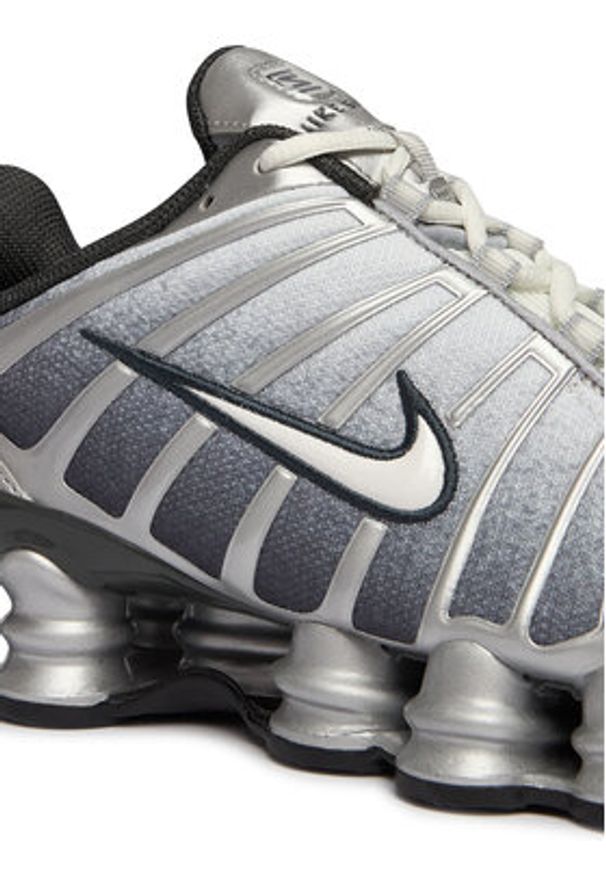 Nike Sneakersy Shox TL Print IH4466 095 Szary jasny. Kolor: szary. Materiał: materiał. Wzór: nadruk