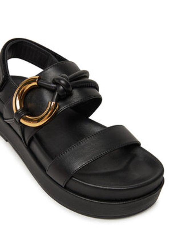 Coccinelle Sandały E4 SGH 18 01 01 Czarny. Kolor: czarny. Materiał: skóra