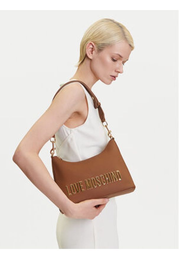 Love Moschino - LOVE MOSCHINO Torebka JC4025PP1MKD0201 Brązowy. Kolor: brązowy. Materiał: skórzane