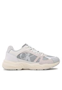 Calvin Klein Jeans Sneakersy Retro Tennis Laceup Mix Lth YM0YM00696 Szary. Kolor: szary. Materiał: materiał