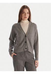 Marella Kardigan Blazer 2525346032 Szary Regular Fit. Kolor: szary. Materiał: wełna