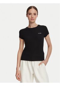 Guess T-Shirt V6YI24 K4787 Czarny Slim Fit. Kolor: czarny. Materiał: lyocell #1