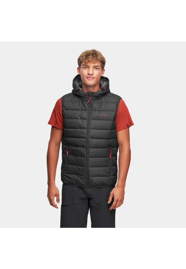 Kamizelka pikowana turystyczna męska Alpinus Athos Body Warmer. Kolor: czarny. Sport: turystyka piesza