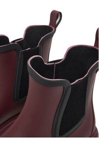 TOMMY HILFIGER - Tommy Hilfiger Kalosze Flag Ankle Warm Lining FW0FW08974 Bordowy. Kolor: czerwony. Materiał: syntetyk, kauczuk #5