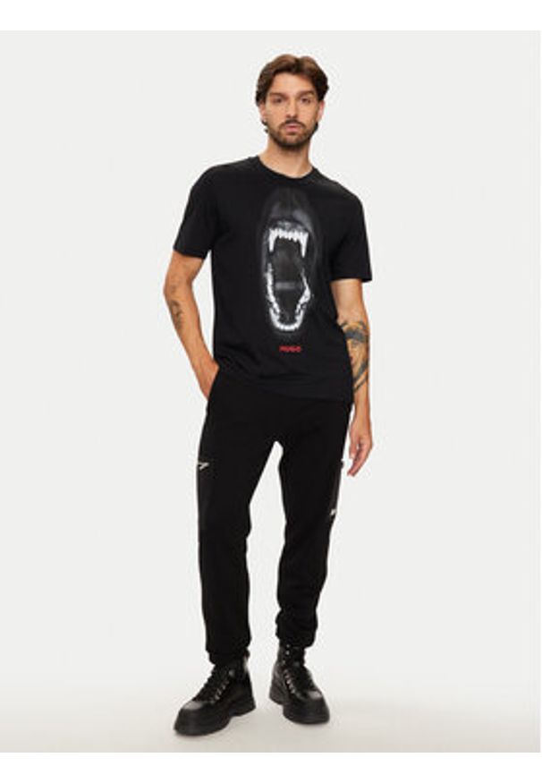 Hugo T-Shirt Dayaking 50523979 Czarny Regular Fit. Kolor: czarny. Materiał: bawełna